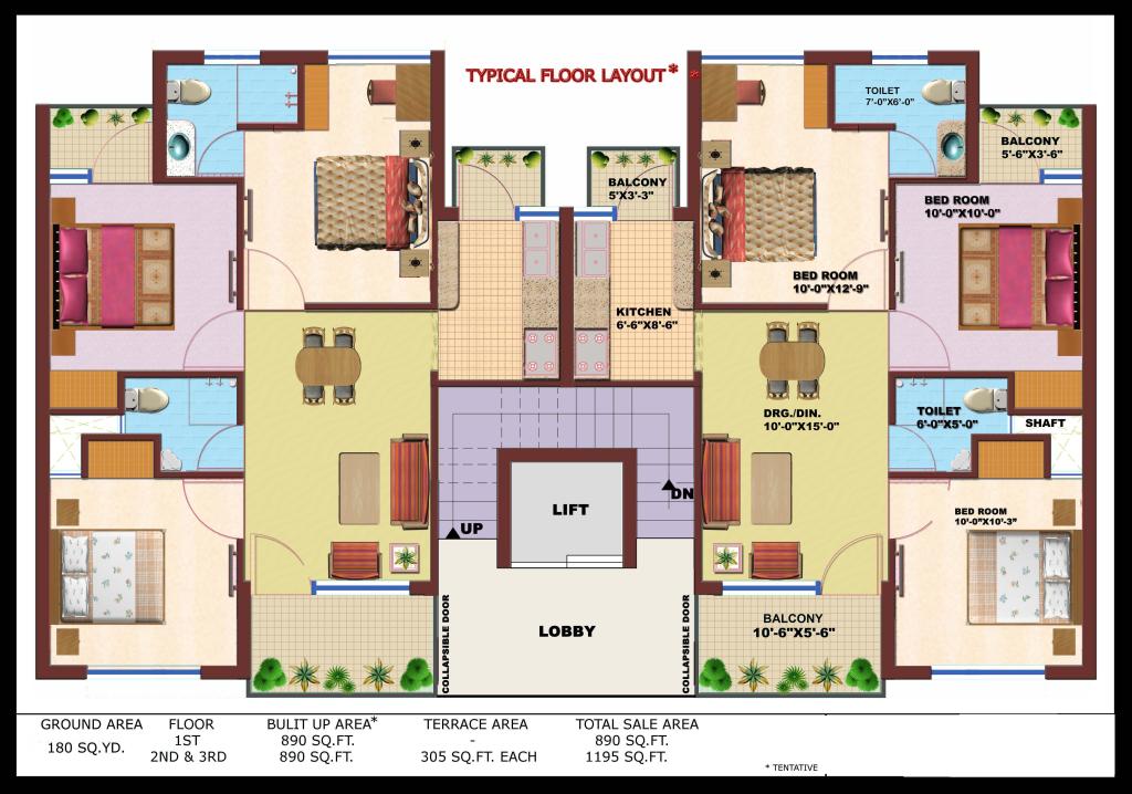 180 Sq Yd Floor Plan