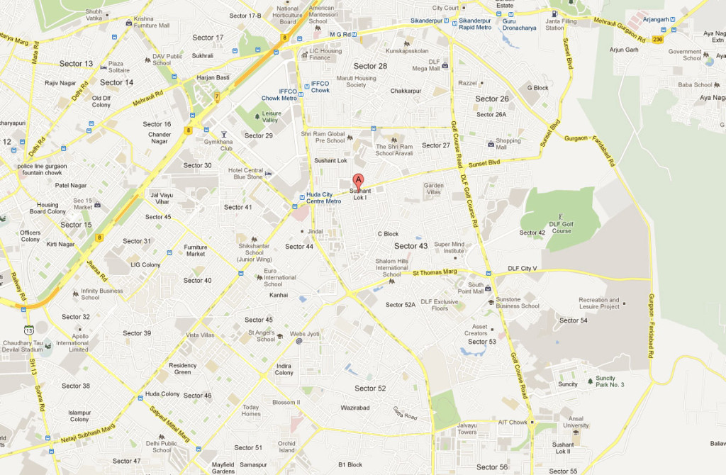 sushant-lok-i-location-map-prithvi-estates